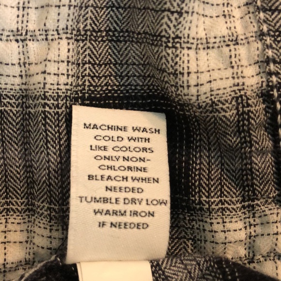 EXPRESS Truth & Valor Emblem Button Down Hoodie - Plaid Black, Grey & White.💥 - Picture 12 of 13